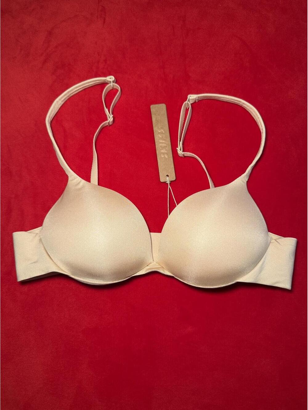 Skims Ultimate Push Up Plunge Bra Color Sand Size 30D
